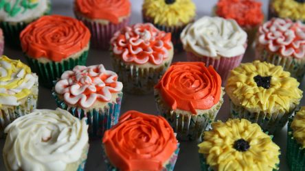 moist fluffy cupcakes with vanilla buttercream icing