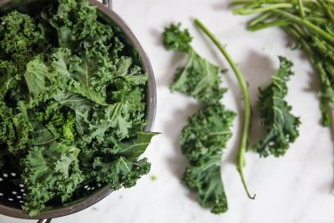 Kale with stems removed